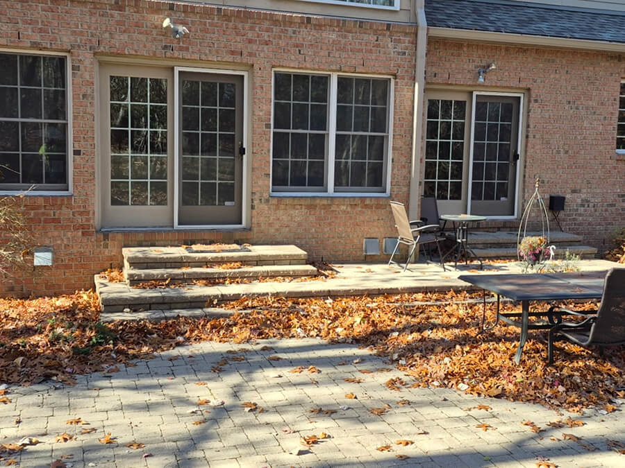 ann arbor patio fall spring cleanup after